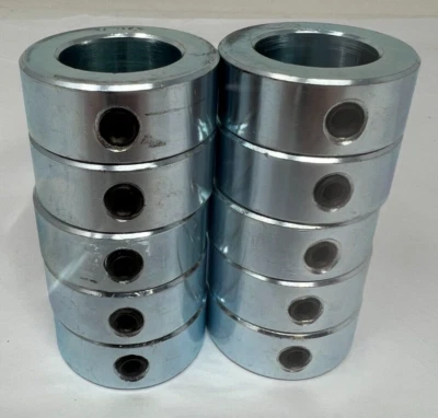 SUMMIT COLLARS Lot of (10) 1” Bore Set collar, stop zinc plated Fast Free Shipping!