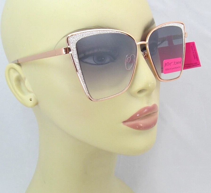 Betsey Johnson Cat Eye Sunglasses Silver for Women for sale  display picture 1