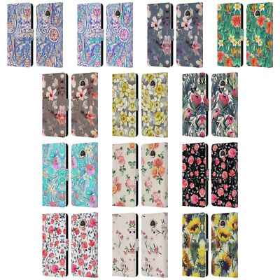 OFFICIAL MICKLYN LE FEUVRE FLORALS LEATHER BOOK WALLET CASE FOR MOTOROLA PHONES