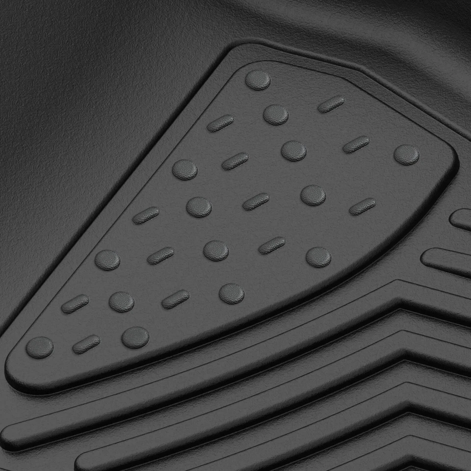 TPE Floor Mats Liners Set for 2008-2021 Nissan Frontier Crew Cab All-Weather - Imagem 2 de 4