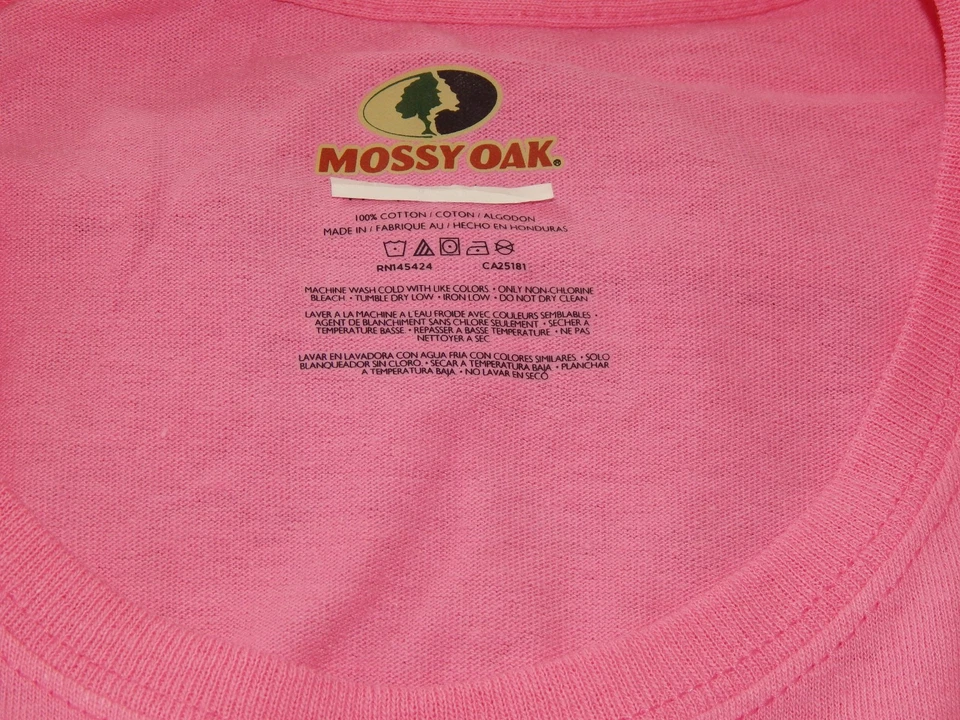 Camiseta Para Mujer Roble Mossy Talla Pequeña o Mediana Rosa Camuflaje NUEVA Caza Foto 2 de 4