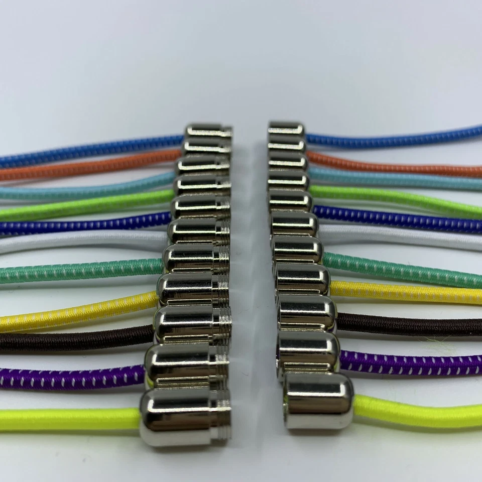 4 paia lacci elastici senza lacci senza lacci lacci lacci per scarpe corsa triathlon sport - Immagine 3 di 4