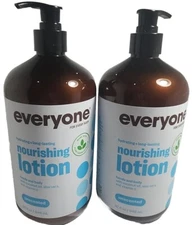 Everyone for Every Body 2x Lot EO Products Nourishing Lotion Unscented 32 fl.oz