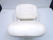 TEMPRESS OFF WHITE MID BACK FOLDING SEAT WITH MOUNT 18" H X 18" D X 19" W BOAT
