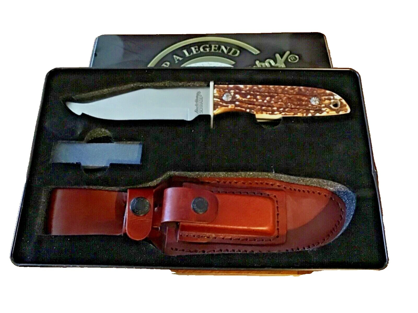 Hoja de acero al carbono Schrade Supervivencia Cuchillos de Hoja Fija De Colección