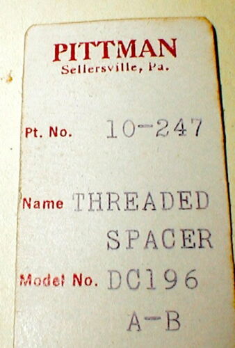 Pittman DC196A + 196B Motor Rear Threaded Spacer Vintage Slot Car NOS #10-247 - Picture 3 of 4