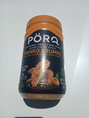 Porq - Panko Crumbs ARTISANAL FRIED PORK RINDS Breadless Gluten FREE 10.5 OZ NEW