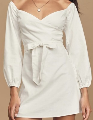 lulus white off the shoulder dress