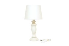 LAMPADA TAVOLO CON LUME AVORIO PARALUME LEGNO BIANCO MADE IN ITALY ALTEZZA CM 40