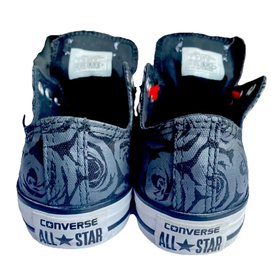 Mujer Talla 7 US All Star Chuck Taylor Converse Top Bajo Tenis - Negro/Gris Rosas Foto 3 de 4
