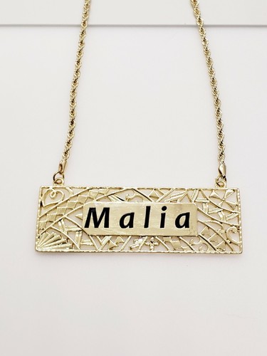 Hawaiian Tribal Gold Plated Nameplate 
