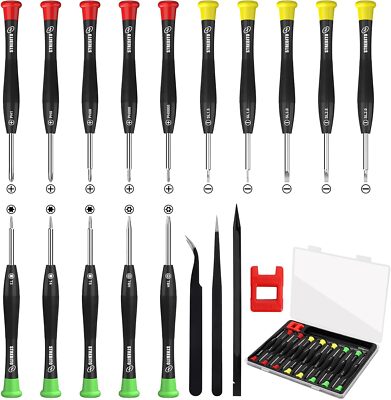 STREBITO 19-Piece Small Screwdriver Set, Mini Precision Screwdriver Set with Cas