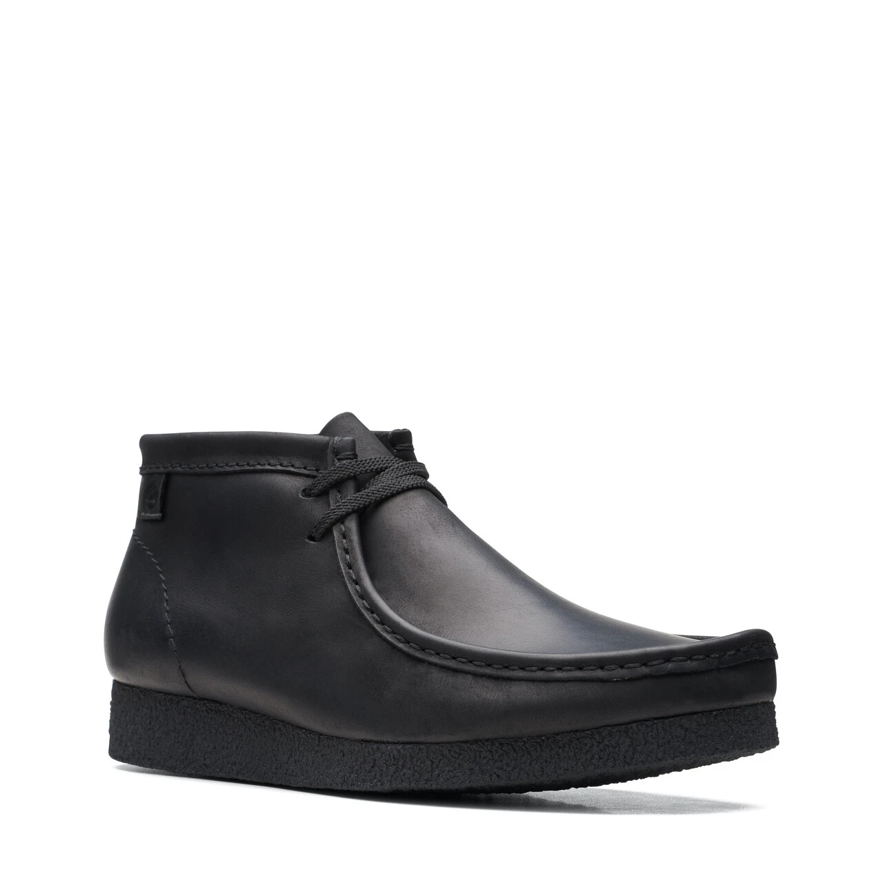 STIVALE UOMO CLARKS SHACRE CHUKKA PELLE NERA WALLABEES TUTTE LE TAGLIE NUOVO IN SCATOLA