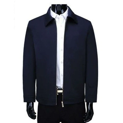 Men Turn-down Collar Coat Jackets Tops Business Autumn Spring Zipper Outwear - Bild 15 von 21