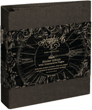 Graphic 45 - BINDER ALBUM with Interactive Pages BLACK