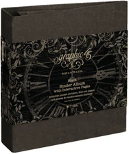 Graphic 45 - BINDER ALBUM with Interactive Pages BLACK