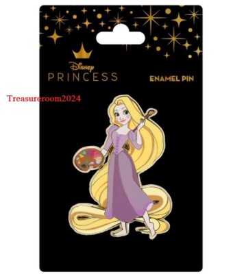 Disney Princess Tangled Rapunzel w/ Paint Easel 2'' Enamel Pin NEW PALM EXCLUSIVE