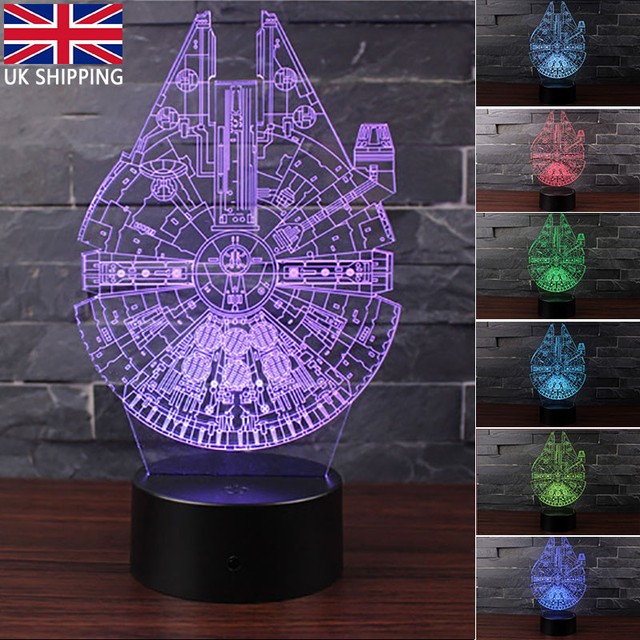 Millennium Falcon Star Wars Lighting 3d Color Changing Lamp Millennium Falcon Star Wars Lighting 3d Color Changing Lamp With Remote Control For