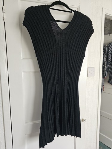 Calvin Klein Womens Sleeveless Black Sparkle Jumper Size L RN# 36543 LO9 PC734 - Afbeelding 4 van 7