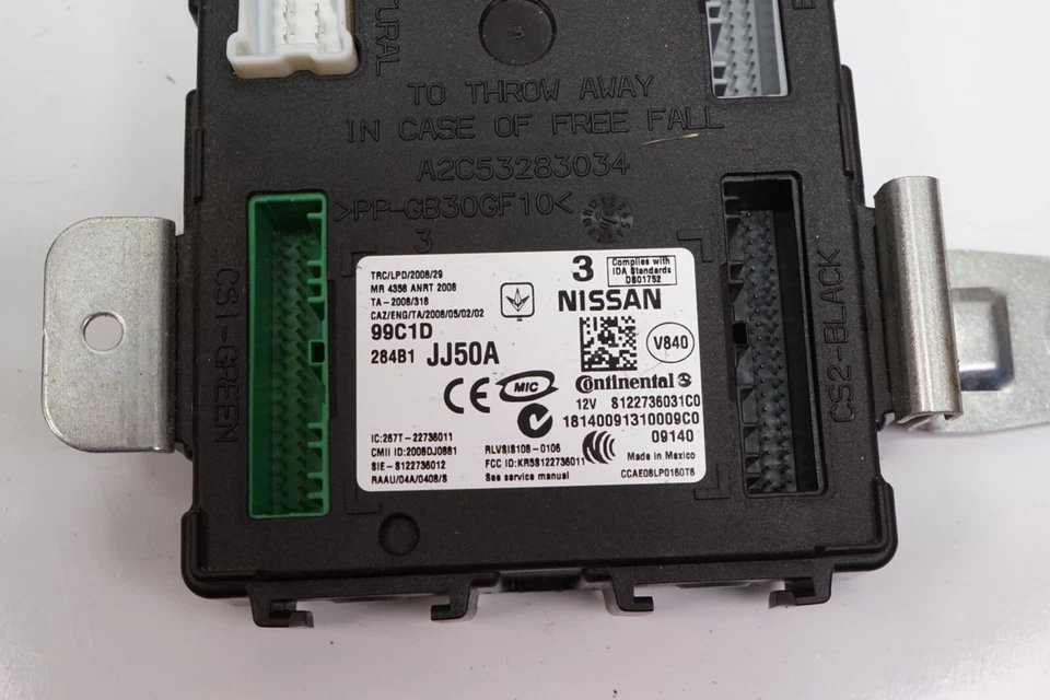 INFINITI G37 可调式车身控制模块 BCM BCU 原始设备制造商 2009 - 2011 — 第 2/2 张图片