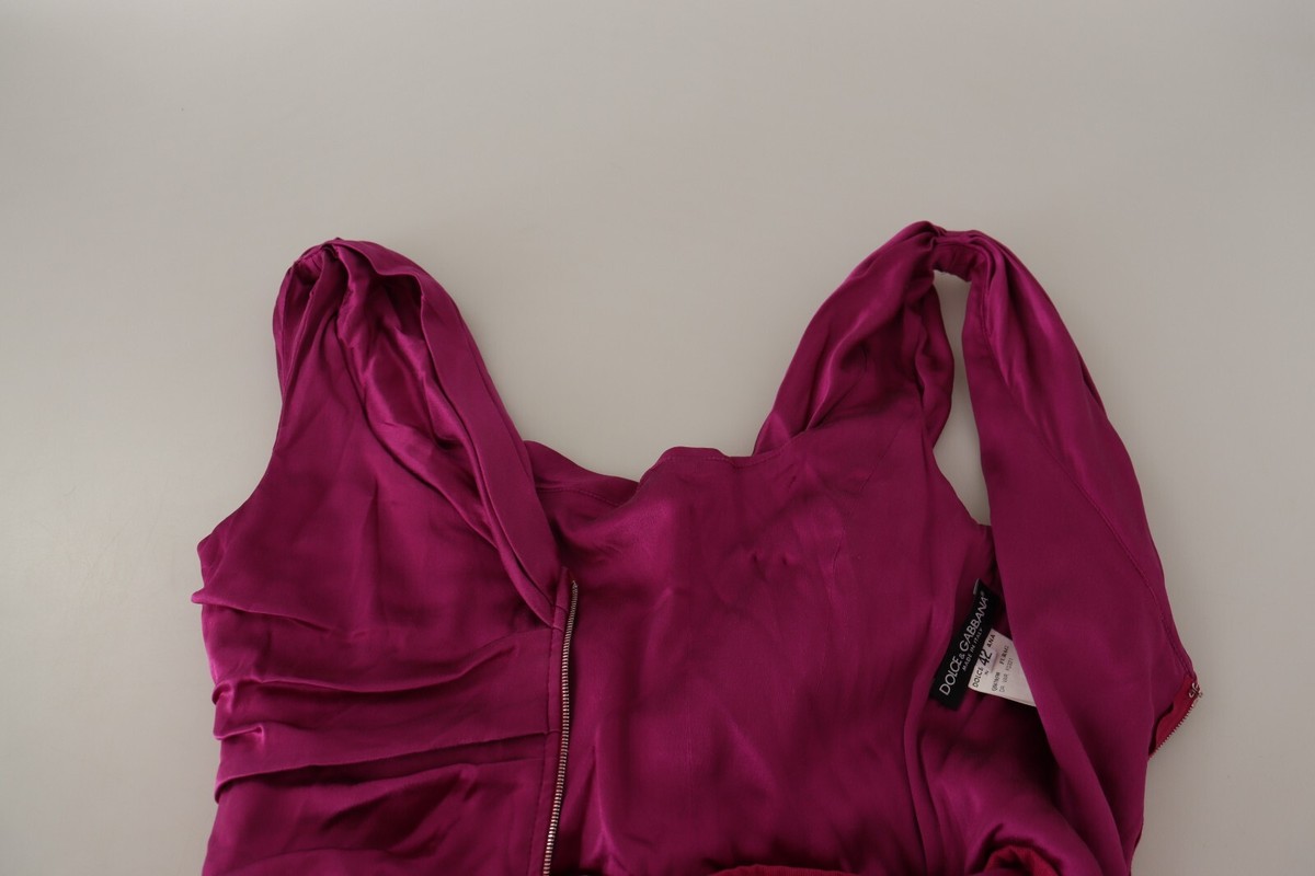 DOLCE & GABBANA Dress Sheath Mermaid Fuchsia Silk Stretch