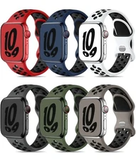 Silicone Sport Strap Band for Apple Watch Series 10 9 8 7 6 5 4 3 2 1 SE