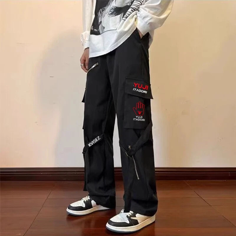 Anime Jujutsu Kaisen Gojo Satoru Disfraz Traje Montaje Cuello Alto Adidas Pantalones Foto 4 de 4