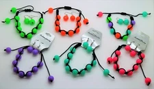 UNISEX Adjustable style colorful plastic Beaded fashion jewelry bracelet lot #2