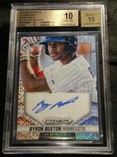 2014 BYRON BUXTON PANINI PRIZM BGS 10/10 PRISTINE MOJO REFRACTOR AUTO #67/75