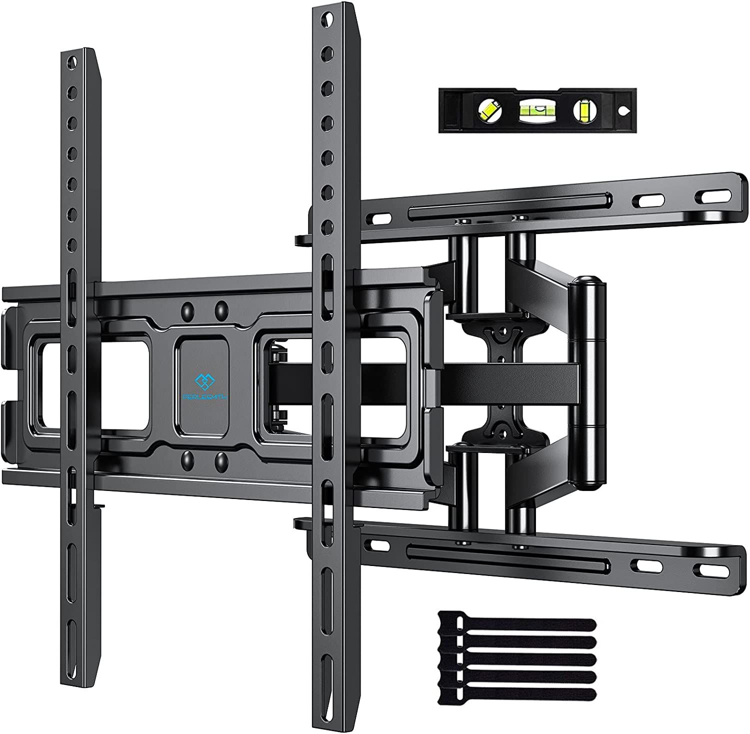 PERLESMITH TV Wall Mount Full Motion for 32-65 Inch Flat Curved Screen Black