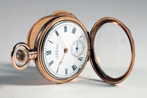 18K Gold 1904 Lady Waltham Open Face pocket watch gold hands very good condition - Picture 5 of 12