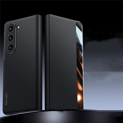 Magnetic Aramid Fiber Pattern Leather Case For Samsung Z Fold6 5 Business Cover