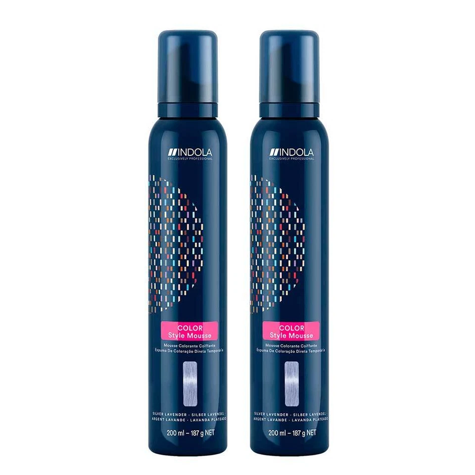 SCHWARZKOPF 2x INDOLA Color Style Mousse Silber Lavendel 200 ml