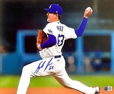 KYLE HURT SIGNED 11X14 PHOTO LOS ANGELES DODGERS BECKETT COA 1W760955