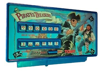 Mini Flipper Tomy Pirates Trésor - Vintage 1994 - Rare - Manque Câble Et Jambe