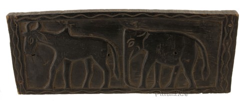Antique Seat Tribale Art Ethnic Tharu Nepal Deco Panel Wooden #933