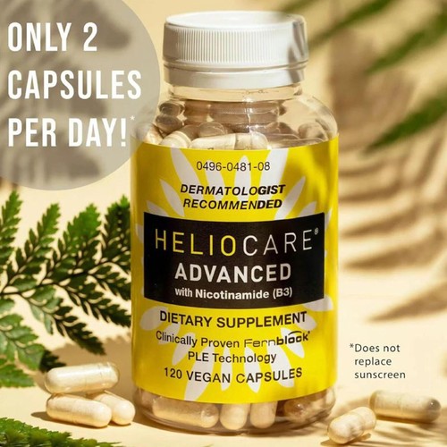 1-5X Heliocare Advanced con Nicotinamida B3 Salud de la Piel 120 Cápsulas~ - Imagen 2 de 10