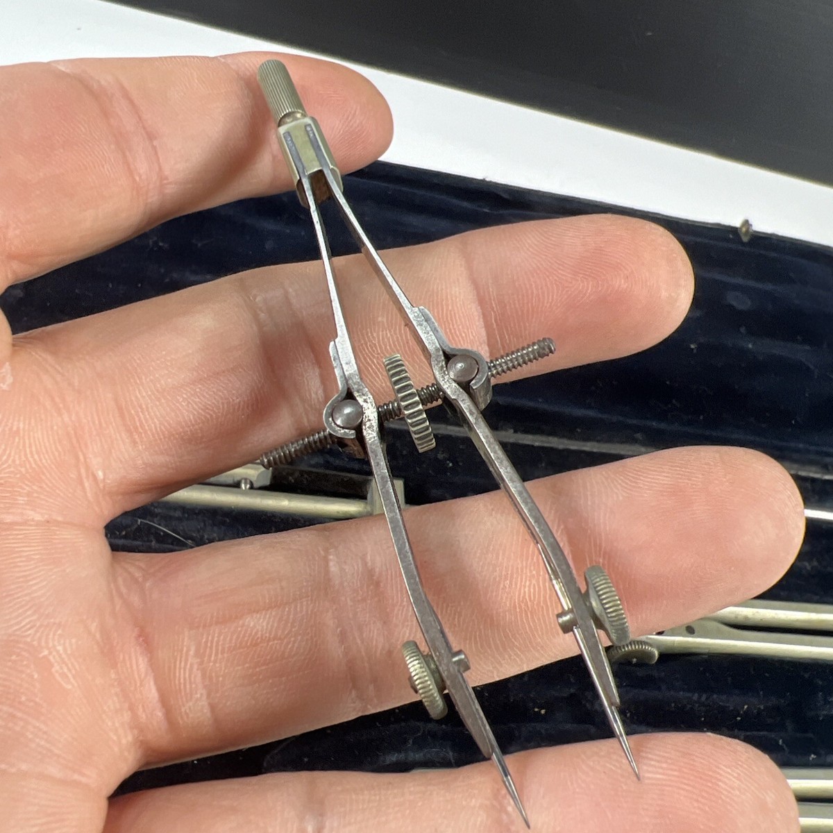 Vintage Mechanical Misc. Drafting Tool Set (Incomplete) In A Black