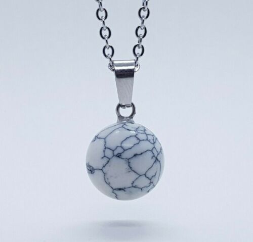 Globe Round Quartz Pendant Chakra Crystal Healing Stone Pendant Anxiety Necklace - Picture 70 of 125
