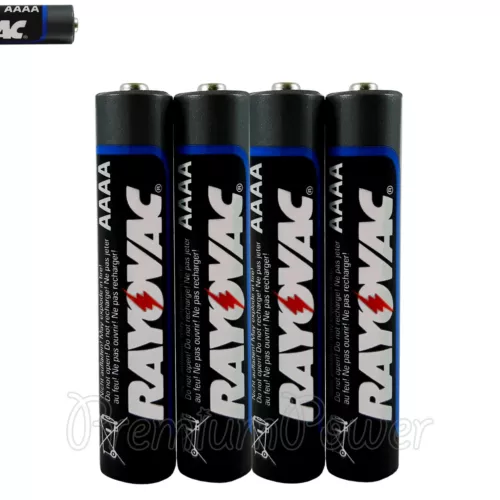 4 x Rayovac AAAA batteries Alkaline 1.5V MINI LR8D425 MN2500 Maximum Plus Jabra
