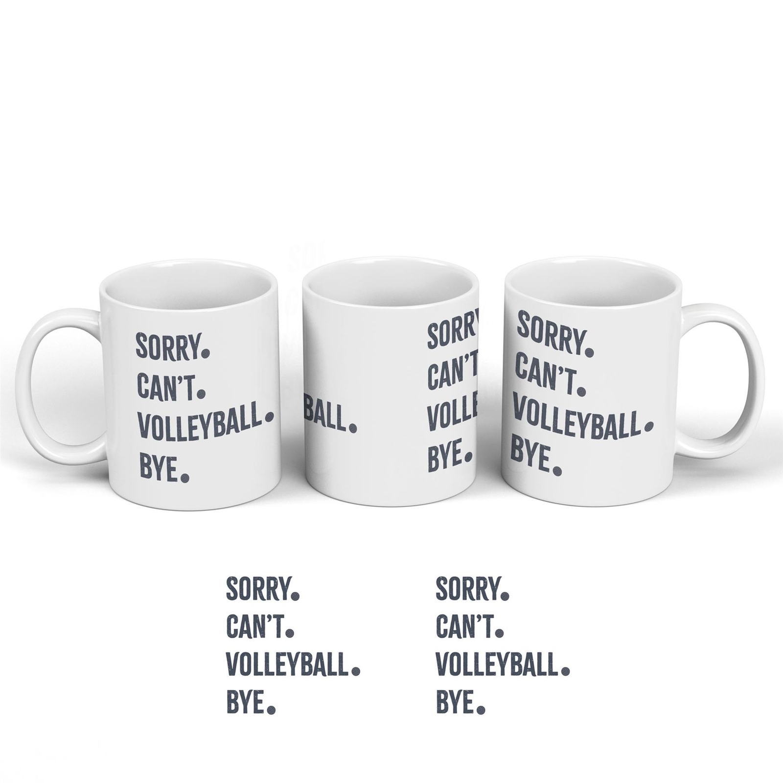 Sorry Can't Volleyball Humorous Hobby Typography Ceramic Classic Mug