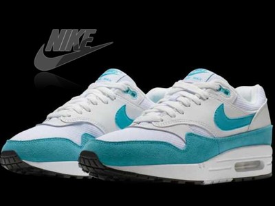 white and light blue nike air max