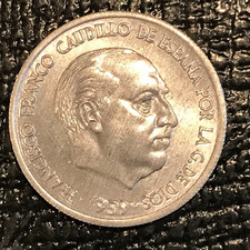 HIGH GRADE UNC 1959 SPAIN DIEZ CENTIMOS - 10 CENTIMOS COIN-DEC151