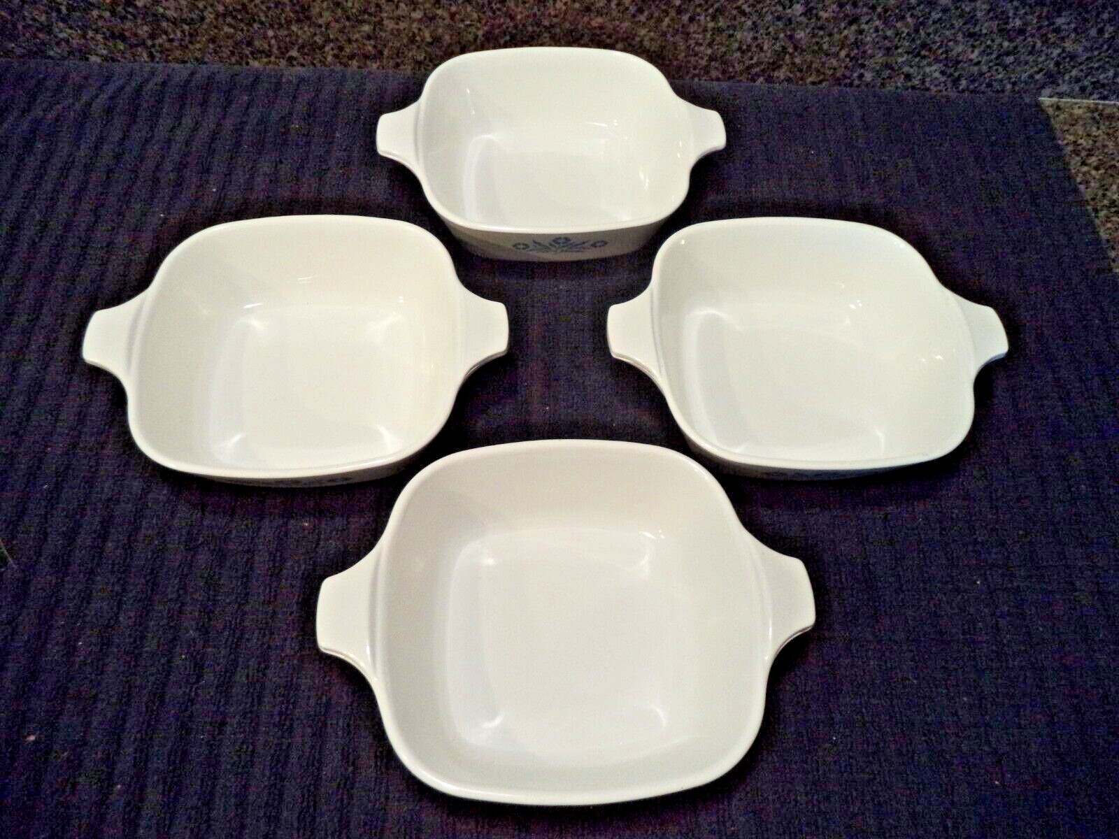 Set of (4) Corning Ware Blue Cornflower Petite Pans P41B, Stovetop