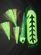 High Percentage Trolling Bait/Meat Rig/ Green Crush Bite My Herring Strip/360