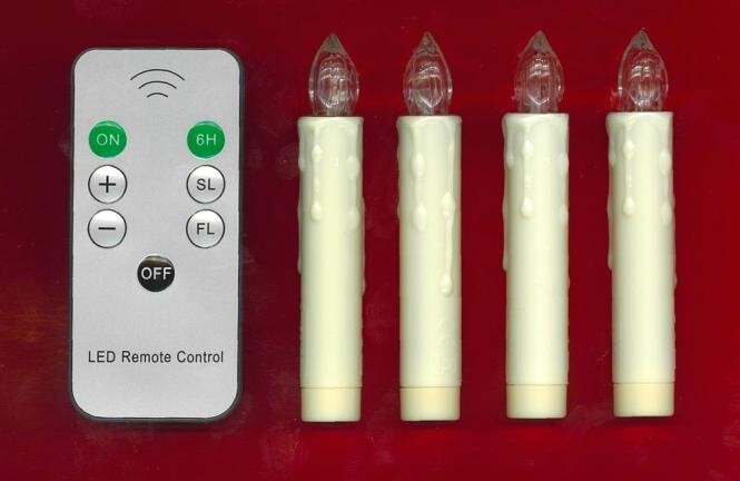 LED-Kerzen Beleuchtung 14mm magnetisch kabellos Schwibbogen Engel Bergmann