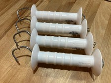 4 Pcs Plastic Electric Fence Gate Handle with Spring White Handle