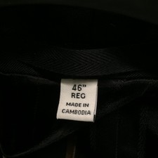 Jaeger Men's Double Breasted Blazer Black Linen Wool Silk Blend Long Sleeve New