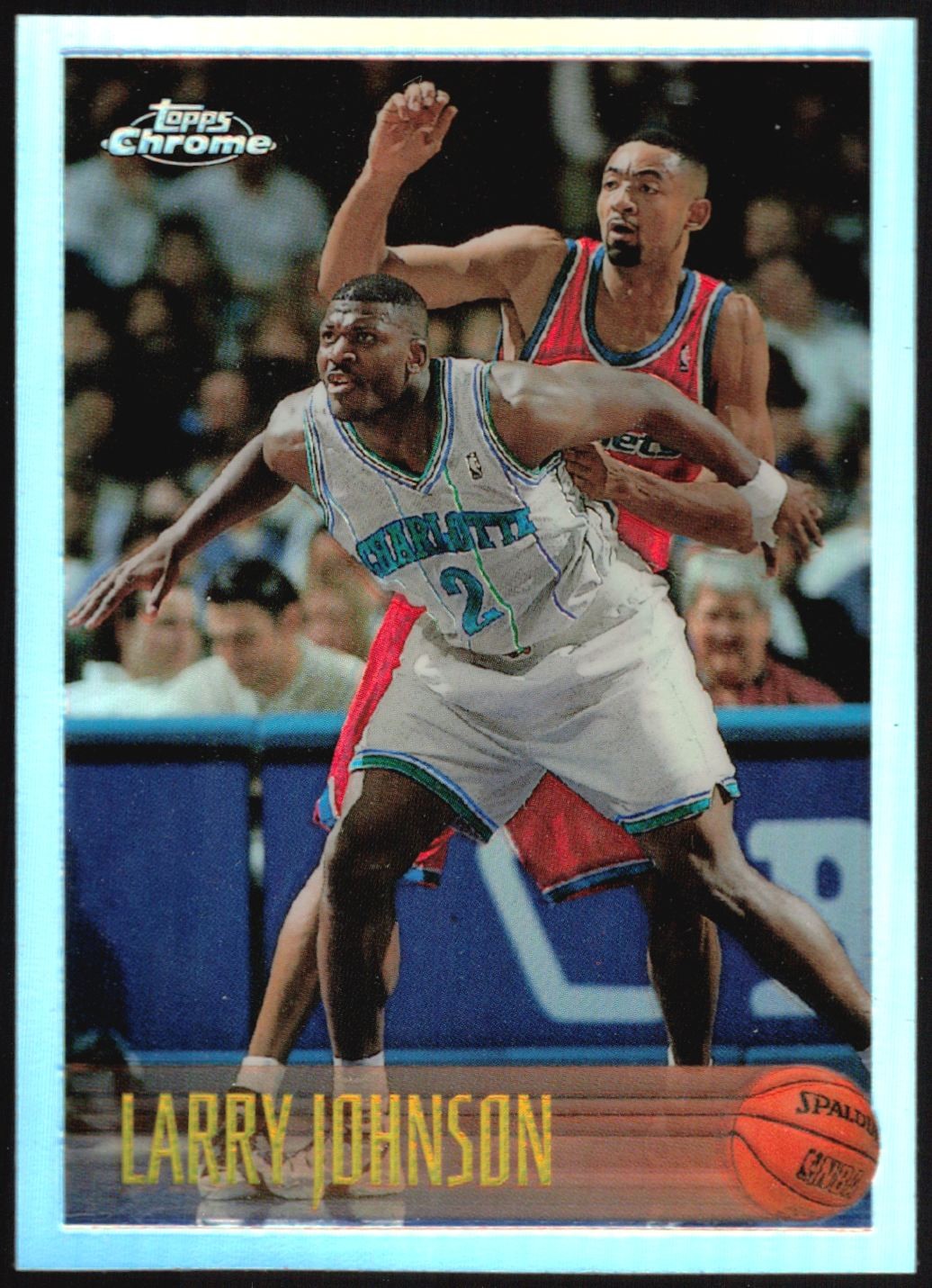 1996-97 Topps Chrome LARRY JOHNSON REFRACTOR #24