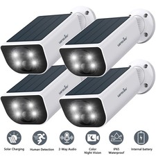 Wansview 2K Wireless Solar Security Camera Wifi Home Outdoor Color Night Vision